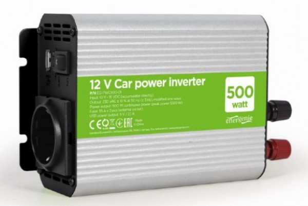 Invrter DC/AC 12V 500W+USB EG-PWC500-01
