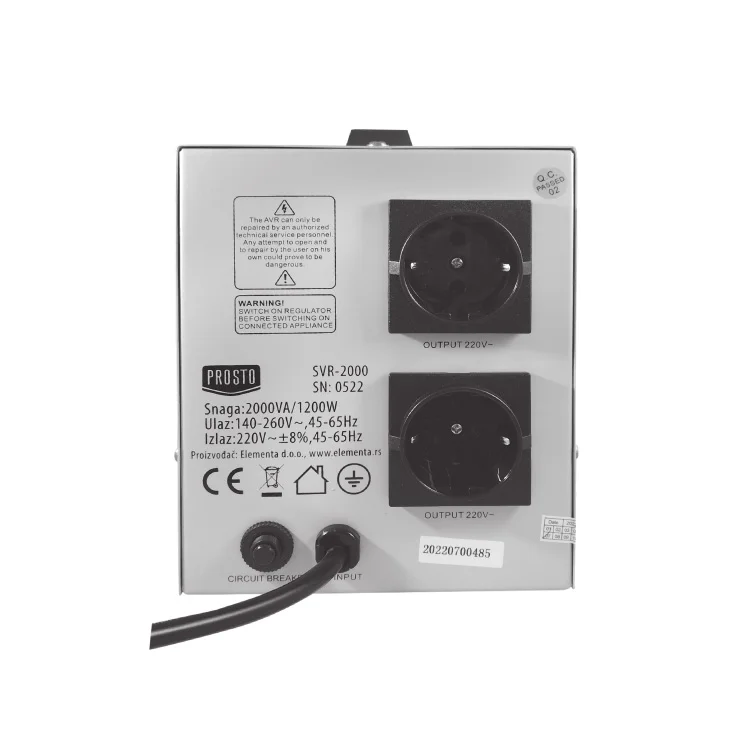 Stabilizator napona 2000VA 1200W SVR-2000 - Image 2